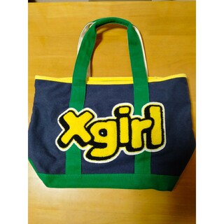 X-girl - 【№579】X-girl トートバック ロゴワッペン ネイビー