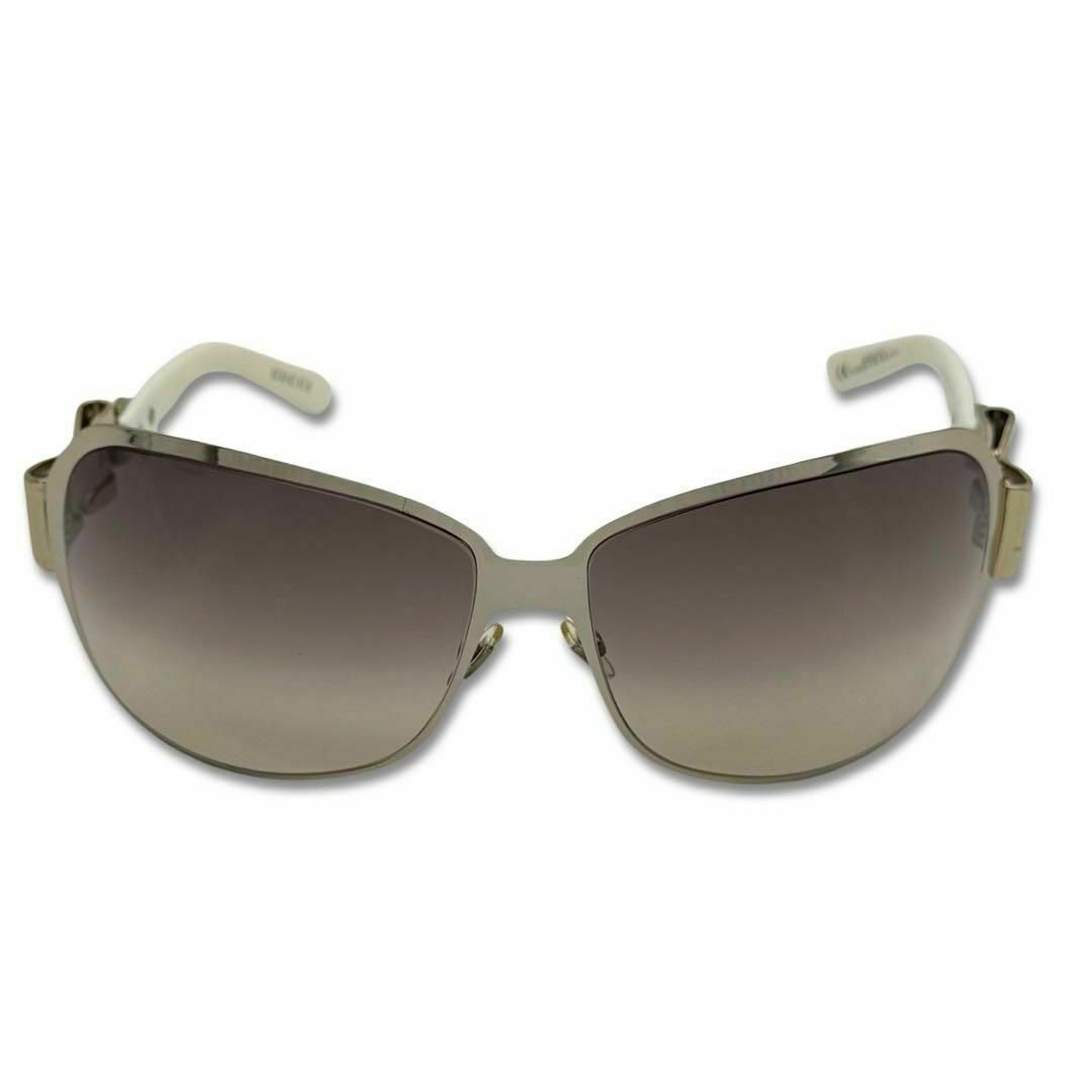 Gucci(グッチ)のグッチ GG サングラス メガネ 眼鏡 レディース アイボリー リボン 金 レディースのファッション小物(サングラス/メガネ)の商品写真