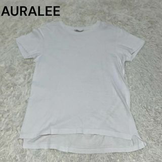 オーラリー(AURALEE)のAURALEE オーラリー　白　Tシャツ(Tシャツ(半袖/袖なし))