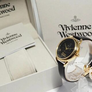 ヴィヴィアンウエストウッド(Vivienne Westwood)の未使用 ヴィヴィアンウエストウッド 革ベルト 腕時計 箱 冊子 C449(腕時計)