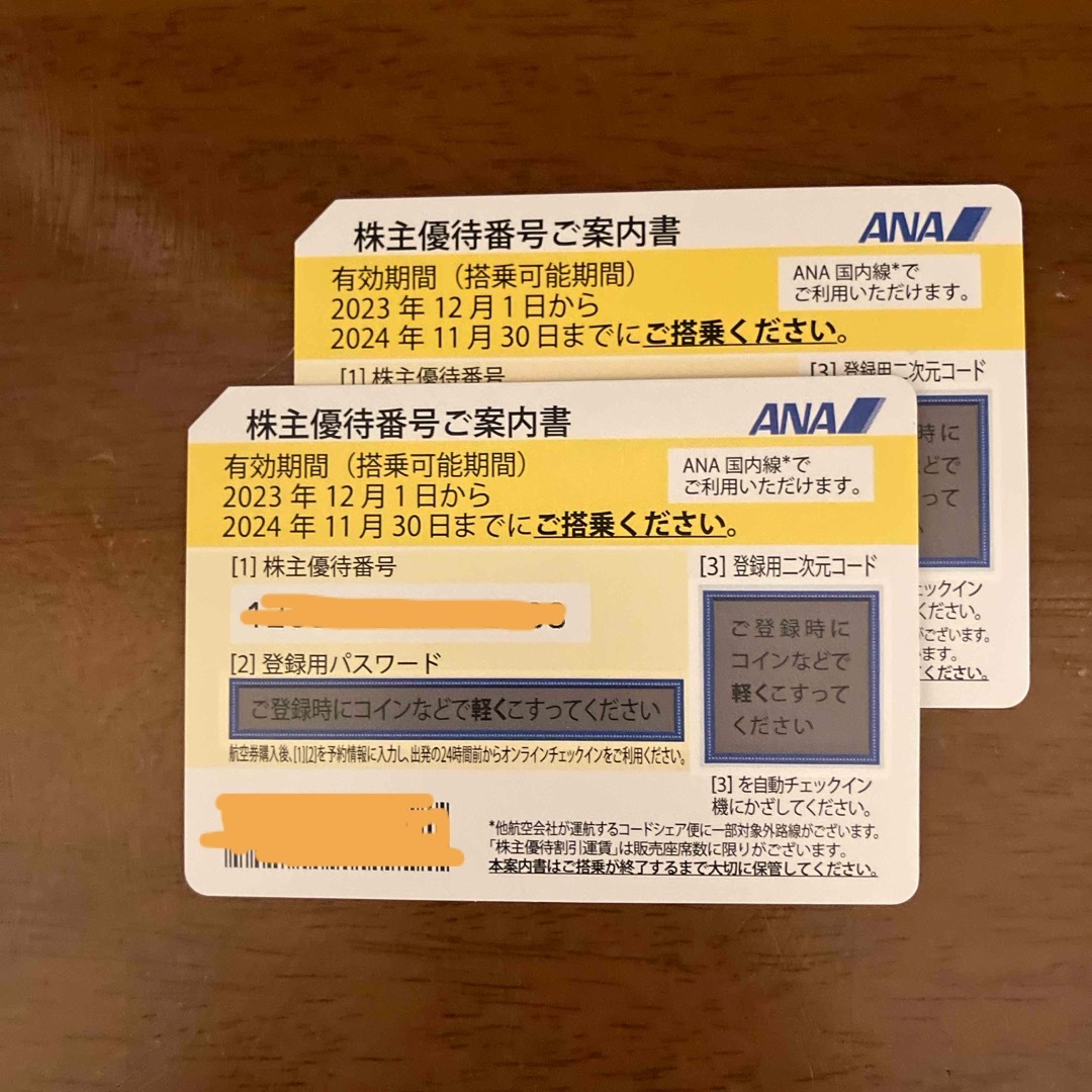 みんちゃん様専用 ANA株主優待券  チケットの優待券/割引券(その他)の商品写真