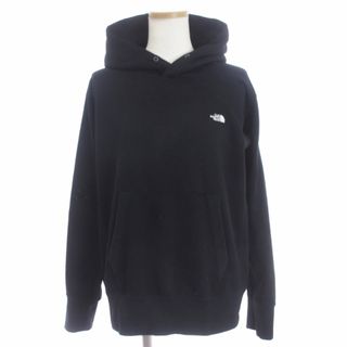 ザノースフェイス(THE NORTH FACE)のザノースフェイス ヘザースウェットパーカー NTW11952 ロゴ 黒 L(パーカー)