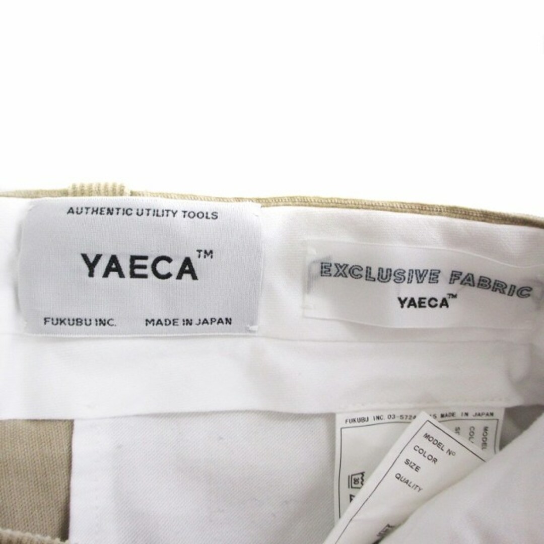 YAECA(ヤエカ)のヤエカ 69655 コーデュロイパンツ ジッパーフライ ベージュ W29 S位 メンズのパンツ(スラックス)の商品写真