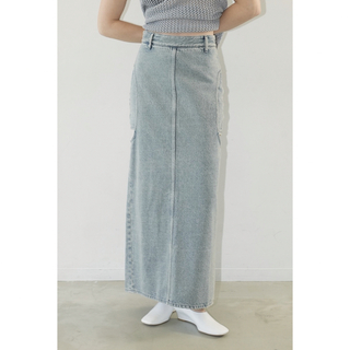 クラネ(CLANE)のCLANE CIRCLE CUT LAYERED DENIM SKIRT(ロングスカート)