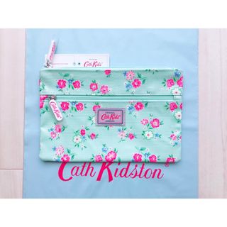 キャスキッドソン(Cath Kidston)の【新品未使用】ダブルジップ ペンケース ポーチ ブランズウィックディッツィ 花柄(ポーチ)