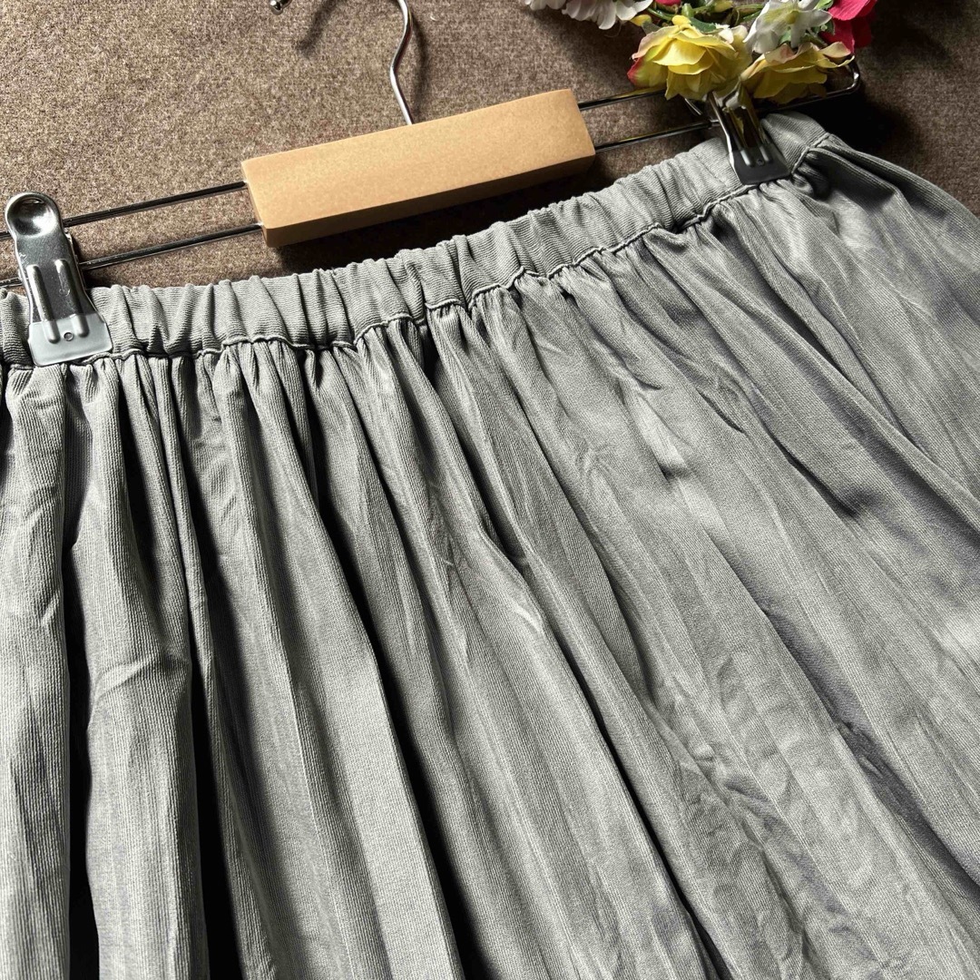 SM2(サマンサモスモス)のサマンサモスモス2ブルー　ロングスカート　ブルーグレイ　Ｆサイズ レディースのスカート(ロングスカート)の商品写真