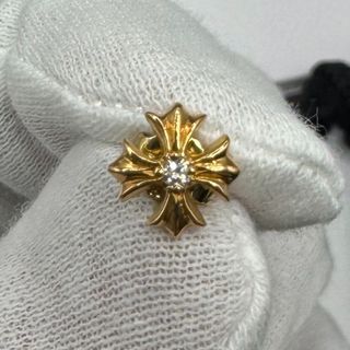 クロムハーツ(Chrome Hearts)の【最終値下】22kクロムハーツプラススタッドピアスwith１Ｐダイヤ２個セット！(ピアス(両耳用))