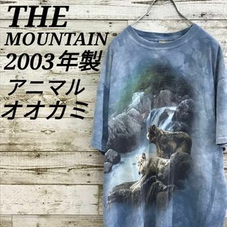 【k6732】一点物USA製古着ザマウンテン00sオオカミウルフプリントTシャツ(Tシャツ/カットソー(半袖/袖なし))