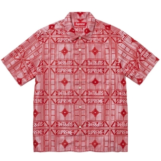シュプリーム(Supreme)のSupreme Tray Jacquard S/S Shirt red XL(Tシャツ/カットソー(半袖/袖なし))