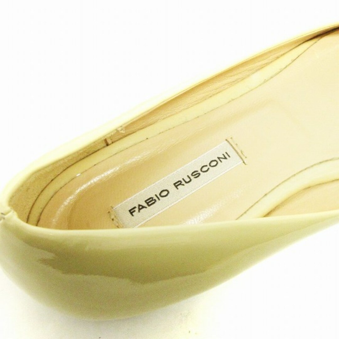 FABIO RUSCONI(ファビオルスコーニ)のファビオルスコーニ パンプス フラットシューズエナメル ベージュ 34 ■SM レディースの靴/シューズ(ハイヒール/パンプス)の商品写真