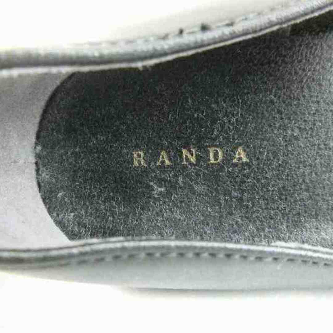 RANDA(ランダ)のランダ ソフト Vカットフラットパンプス シューズ ヌバック 黒 25.0 レディースの靴/シューズ(ハイヒール/パンプス)の商品写真