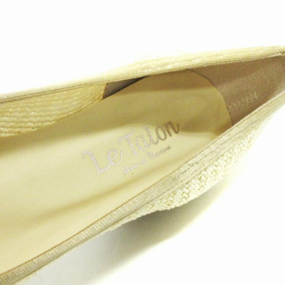 Le Talon(ルタロン)のルタロン パンプス ウェッジソール リボン白 36 1/2 23.5cm ■SM レディースの靴/シューズ(ハイヒール/パンプス)の商品写真