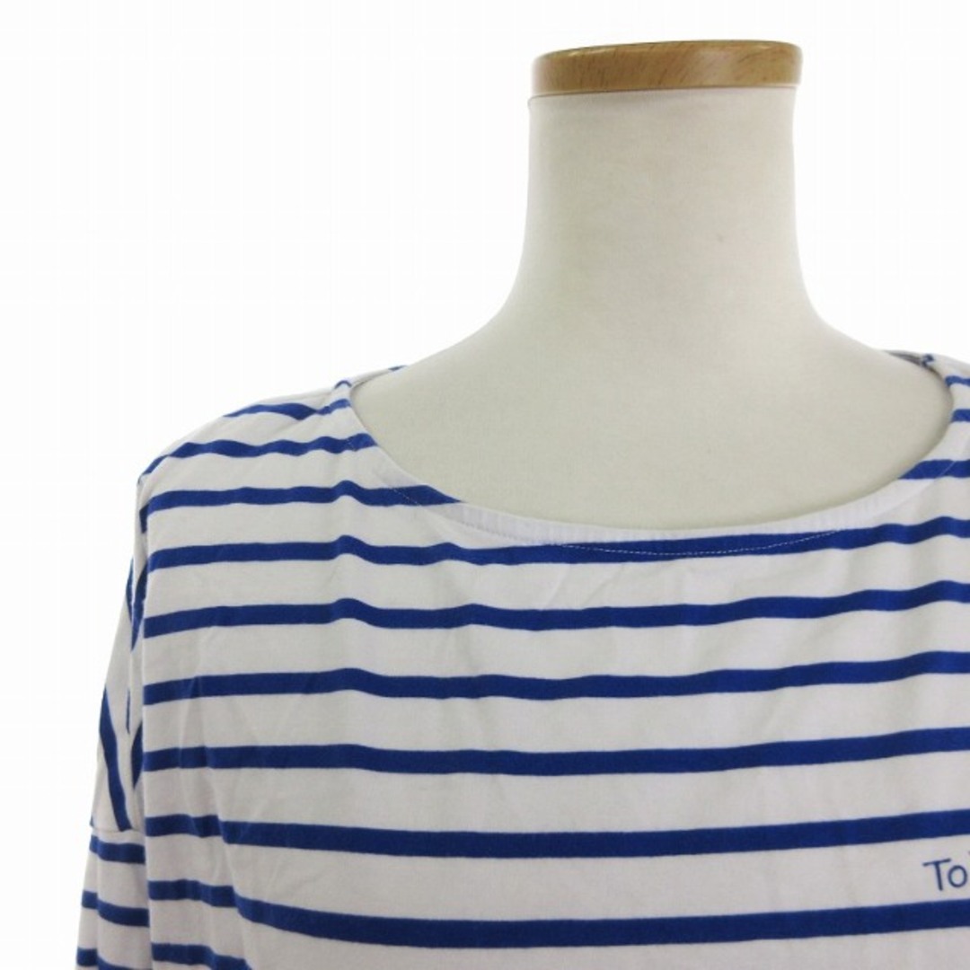 トゥービーバイアニエスベー Tシャツ カットソー 長袖 ボーダー 白 青 40 レディースのトップス(Tシャツ(長袖/七分))の商品写真