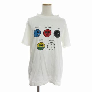 Paul Smith - ポールスミス Tシャツ カットソー 半袖 ワールドタイム プリント 白 XL