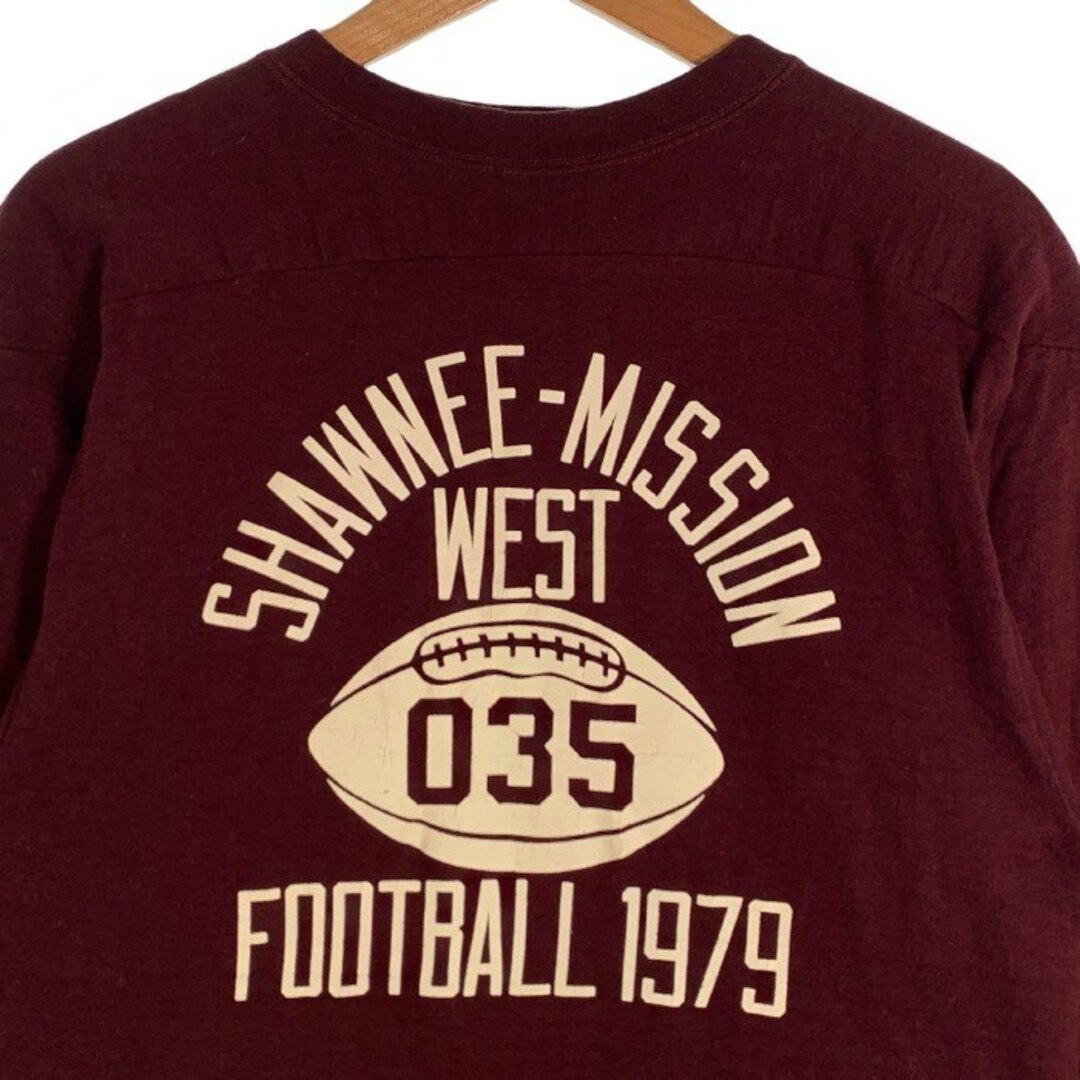 WAREHOUSE ウエアハウス SHAWNEE-MISSION フットボールTシャツ ボルドー Size 38