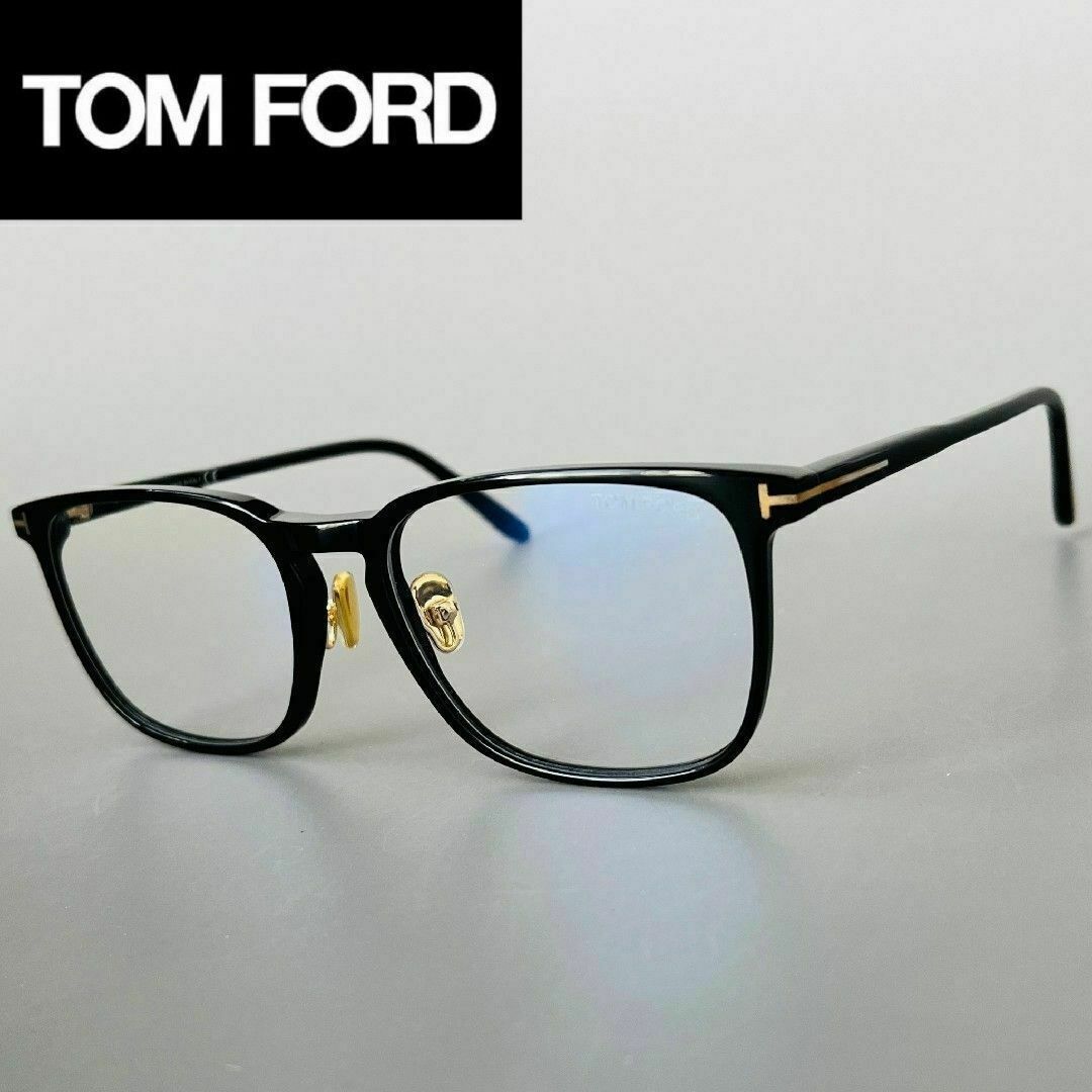 TOM FORD EYEWEAR(トムフォードアイウェア)のメガネ トムフォード ウェリントン ブラック ゴールド アジアンフィット 黒 レディースのファッション小物(サングラス/メガネ)の商品写真