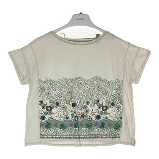 ★io comme io イオコムイオ 半袖 Tシャツ ベージュ size38(Tシャツ(半袖/袖なし))