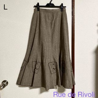 Rue de Rivoli (リュデリヴィリ) フレアロングスカート (L)(ロングスカート)