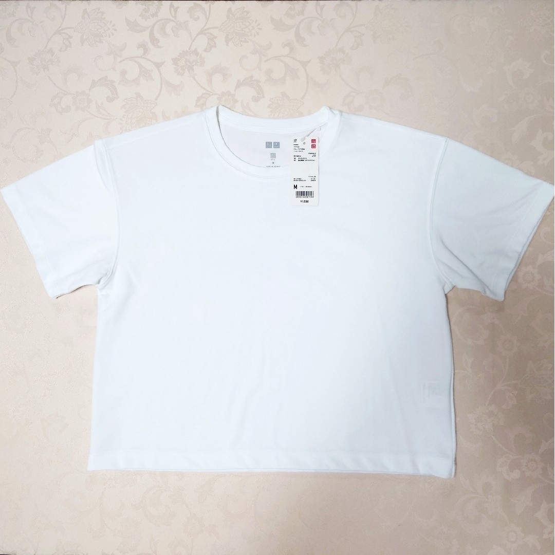 UNIQLO(ユニクロ)のドライEXクロップドT（コットンライク・半袖）Ｍ レディースのトップス(Tシャツ(半袖/袖なし))の商品写真