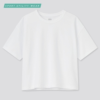 ユニクロ(UNIQLO)のドライEXクロップドT（コットンライク・半袖）Ｍ(Tシャツ(半袖/袖なし))