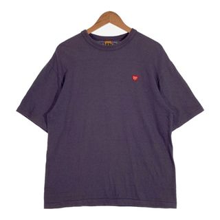 ヒューマンメイド(HUMAN MADE)のHUMAN MADE ヒューマンメイド ワンポイントハートワッペン Tシャツ ネイビー Size XL(Tシャツ/カットソー(半袖/袖なし))