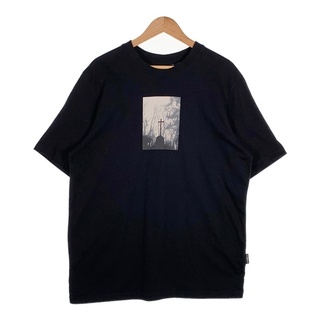 WASTED PARIS ウェイステッドパリス 23FW Tシャツ 墓地 クロス フォトプリント ブラック Size XL(Tシャツ/カットソー(半袖/袖なし))