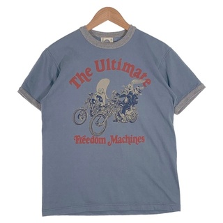 トイズマッコイ(TOYS McCOY)のTOYS McCOY トイズマッコイ マックヒル リンガーTシャツ バッグスバニー ブルー グレー Size M(Tシャツ/カットソー(半袖/袖なし))
