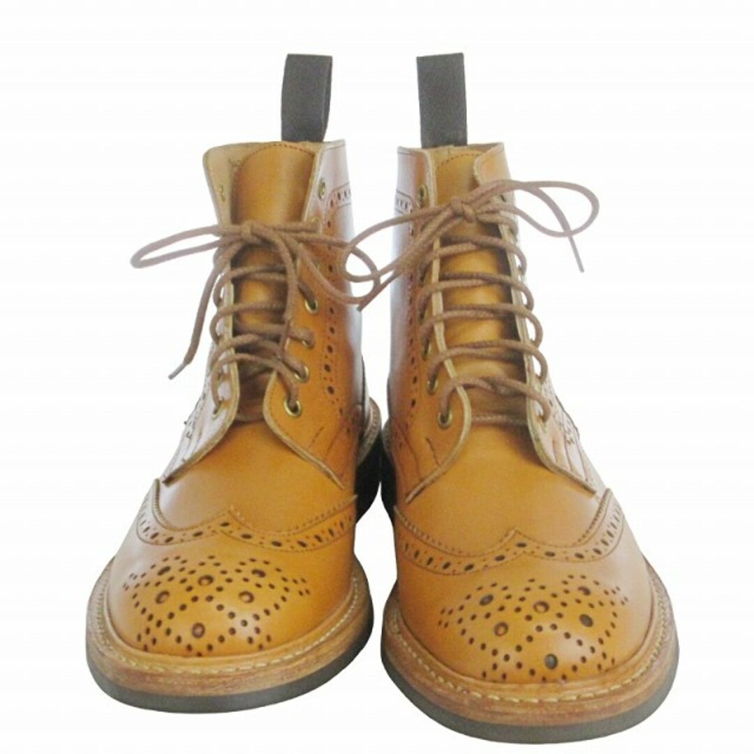Trickers(トリッカーズ)のトリッカーズ ストウ カントリーブーツ 7ホール ウィングチップ 茶 UK6.5 メンズの靴/シューズ(ブーツ)の商品写真