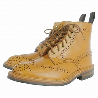 トリッカーズ(Trickers)のトリッカーズ ストウ カントリーブーツ 7ホール ウィングチップ 茶 UK6.5(ブーツ)