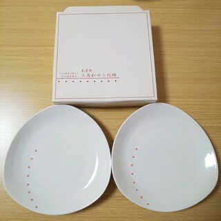 ミノヤキ(美濃焼)の新品 美濃焼 三角和皿２枚組 プレート(食器)