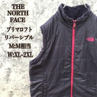 ザノースフェイス(THE NORTH FACE)のN196 USA規格ノースフェイス2wayリバーシブルプリマロフトジレベスト美品(ダウンベスト)