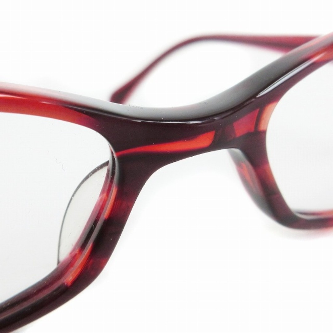 Loree Rodkin(ローリーロドキン)のローリーロドキン メガネ 眼鏡 スクエア 度なし フルリム スカル 赤系 レディースのファッション小物(サングラス/メガネ)の商品写真