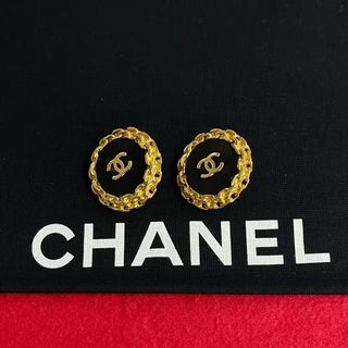 シャネル(CHANEL)の極 美品 コメあり CHANEL シャネル ヴィンテージ ココマーク チェーン モチーフ イヤリング アクセサリー レディース ゴールド 34579(イヤリング)