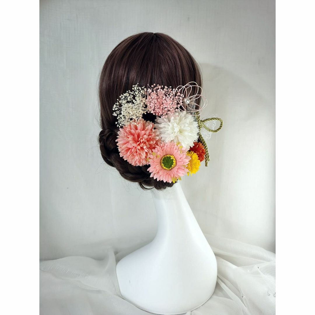 【色:レッド9点セット】[QianYang] 髪飾り 花飾り成人式 髪飾り 和装 レディースのファッション小物(その他)の商品写真