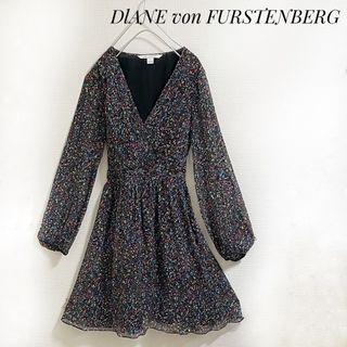 DIANE von FURSTENBERG - ダイアンフォンファステンバーグ　ワンピース　透け感　レア　シルク　100%