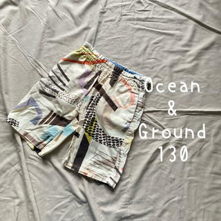 オーシャンアンドグラウンド(OCEAN&GROUND)のオーシャンアンドグラウンド 130 ハーフパンツ ベージュ(パンツ/スパッツ)