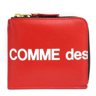 コムデギャルソン(COMME des GARCONS)のコムデギャルソン コインケース 二つ折り財布 L字ZIP ロゴ レッド(コインケース)