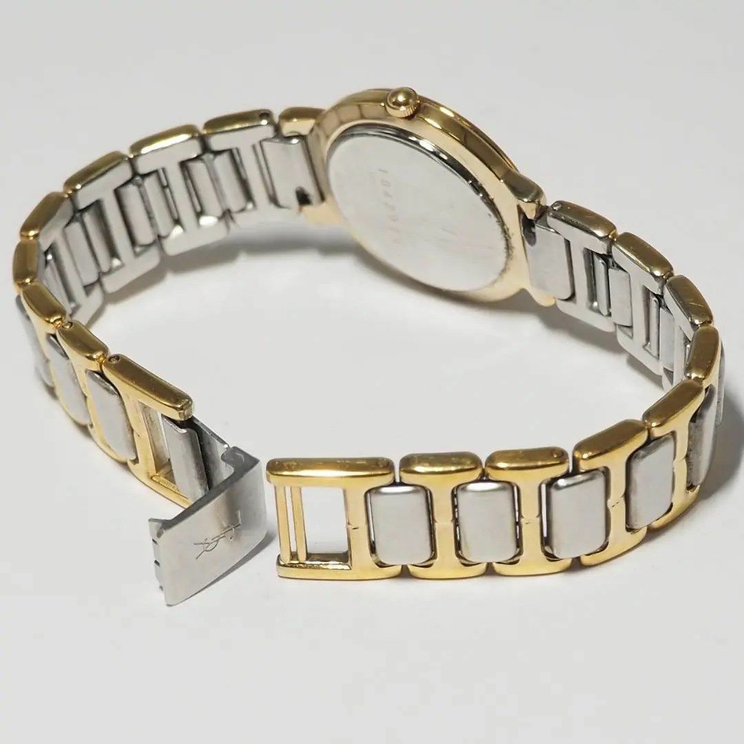 Yves Saint Laurent(イヴサンローラン)のイヴサンローラン ブラック文字盤 ゴールド・シルバーコンビ 腕時計 C460 レディースのファッション小物(腕時計)の商品写真