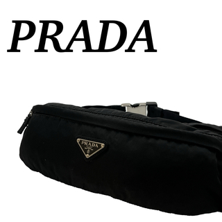プラダ(PRADA)のプラダ　ボディバッグ　三角ロゴ　ブラック　ナイロン　クロスボディ　ランポ　白タグ(ボディーバッグ)