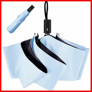 【色:ブルー】日傘 超軽量 180g ワンタッチ自動開閉 折り畳み日傘 UVカッ