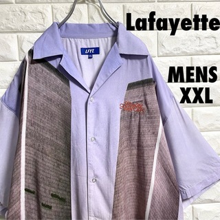 Lafayette - ラファイエット　風景柄　アロハシャツ　レーヨン　メンズXXLサイズ