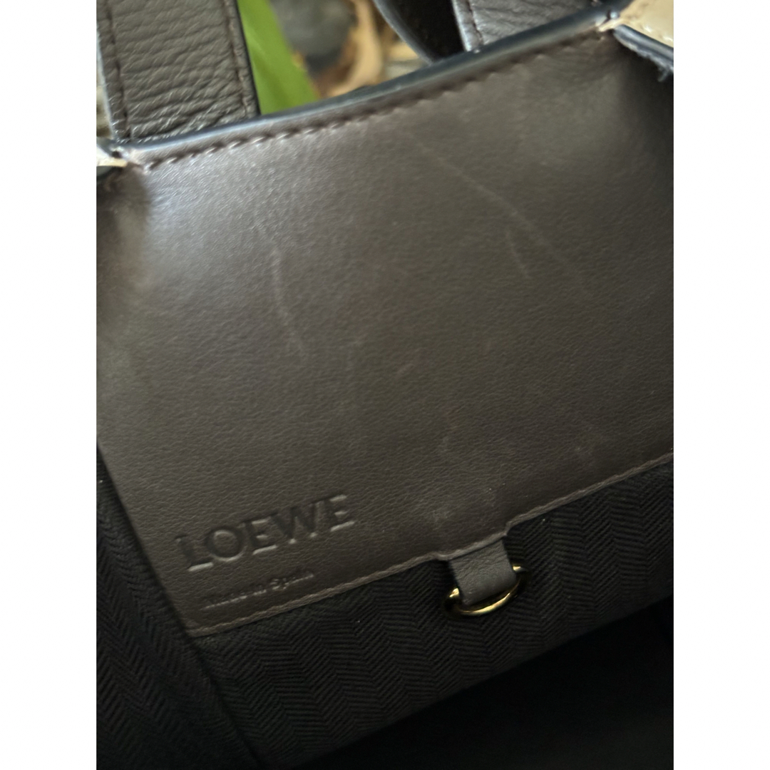 LOEWE(ロエベ)のLOEWE ロエベ ハンモック スモール グレージュ×アイボリー バイカラー レディースのバッグ(ハンドバッグ)の商品写真