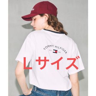 トミーヒルフィガー(TOMMY HILFIGER)の【TOMMY HILFIGER】新品未使用 リンガーTシャツ ホワイト Ｌ(Tシャツ/カットソー(半袖/袖なし))