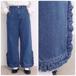 アイアムアイインファクト(I am I in fact…)のI am I in fact... 12.5oz ヘムフリル デニムパンツ(デニム/ジーンズ)