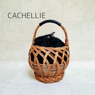 CACHELLIE - 美品★ CACHELLIE カシェリエ ワンハンドル 巾着 かごバッグ ラタン