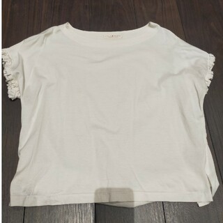 チャイルドウーマン(CHILD WOMAN)の白Tシャツ　F　袖フリル(Tシャツ(半袖/袖なし))
