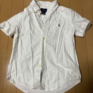 ラルフローレン(Ralph Lauren)のRALPH LAUREN 白の半袖シャツ　130 ボタンダウン(Tシャツ/カットソー)