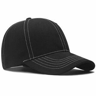 【色: ブラック】[なないろ館] 大きいサイズ キャップ 帽子 60-65cm (その他)