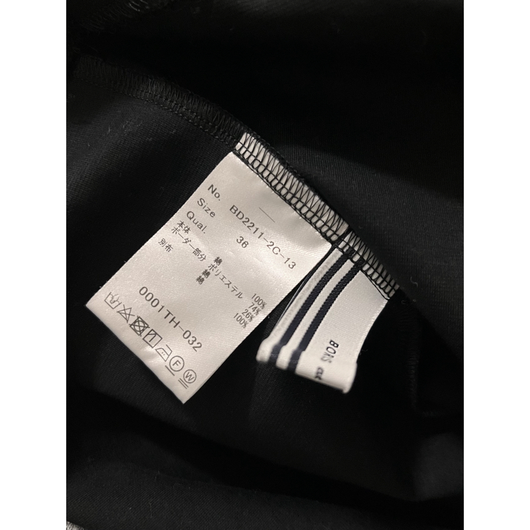 BORDERS at BALCONY(ボーダーズアットバルコニー)のボーダーズアットバルコニー　PUFF SLEEVE TEE 36 ブラック レディースのトップス(シャツ/ブラウス(半袖/袖なし))の商品写真
