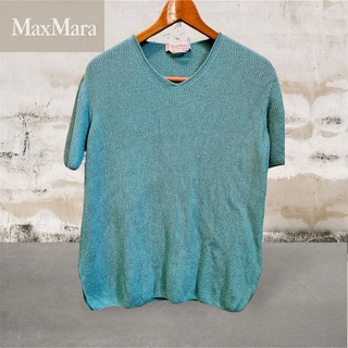 マックスマーラ(Max Mara)の美品　マックスマーラ  最高級 白タグ　半袖 サマーセーター(ニット/セーター)